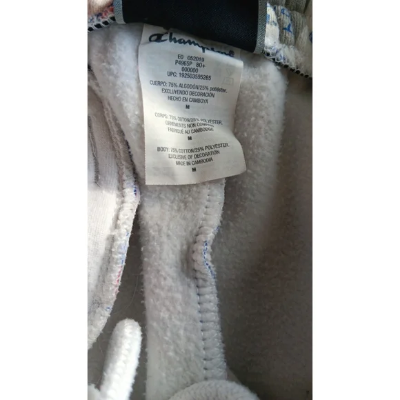 Champion Super Fleece 3.0 Thick Sweat Pants Allover Tag Scatter Script - Size M - Picture 10 of 13